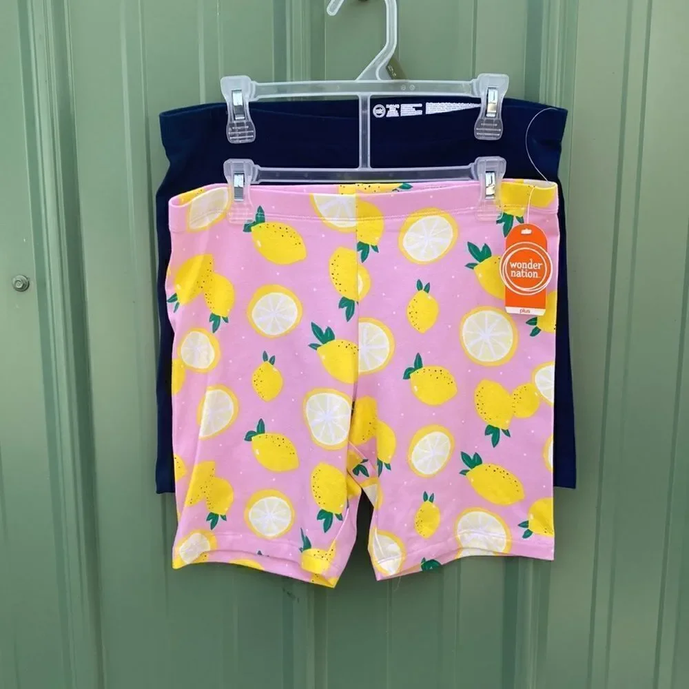 Girls Lightweight Short Sleeve T-Shirts & Bike Shorts 4-Piece Set Size XL Plus